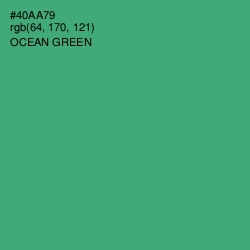 #40AA79 - Ocean Green Color Image