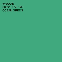 #40AA7E - Ocean Green Color Image
