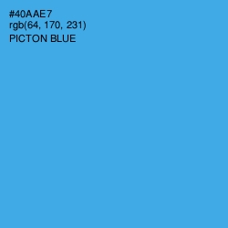 #40AAE7 - Picton Blue Color Image