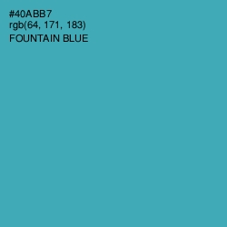 #40ABB7 - Fountain Blue Color Image