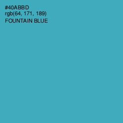 #40ABBD - Fountain Blue Color Image