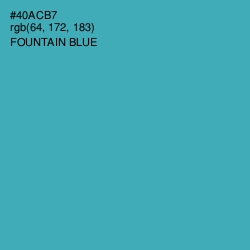 #40ACB7 - Fountain Blue Color Image