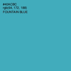 #40ACBC - Fountain Blue Color Image