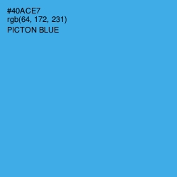#40ACE7 - Picton Blue Color Image