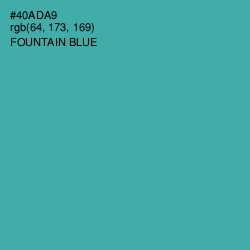 #40ADA9 - Fountain Blue Color Image