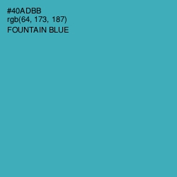 #40ADBB - Fountain Blue Color Image