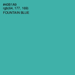 #40B1A9 - Fountain Blue Color Image