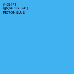 #40B1F1 - Picton Blue Color Image