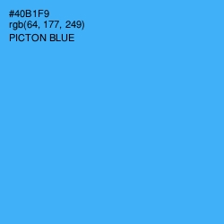 #40B1F9 - Picton Blue Color Image