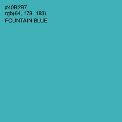 #40B2B7 - Fountain Blue Color Image