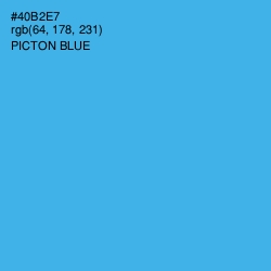 #40B2E7 - Picton Blue Color Image