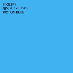 #40B2F1 - Picton Blue Color Image