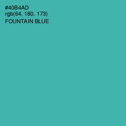 #40B4AD - Fountain Blue Color Image