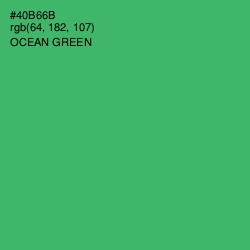 #40B66B - Ocean Green Color Image