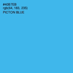 #40B7EB - Picton Blue Color Image