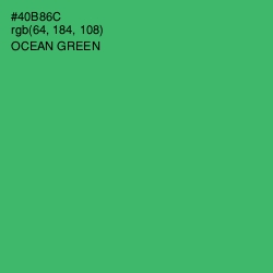 #40B86C - Ocean Green Color Image