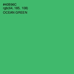 #40B96C - Ocean Green Color Image