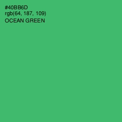 #40BB6D - Ocean Green Color Image