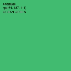 #40BB6F - Ocean Green Color Image