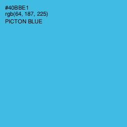 #40BBE1 - Picton Blue Color Image