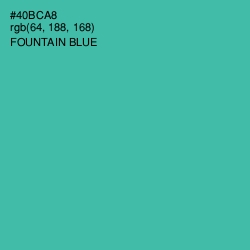 #40BCA8 - Fountain Blue Color Image