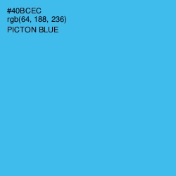 #40BCEC - Picton Blue Color Image