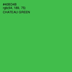 #40BD4B - Chateau Green Color Image