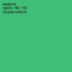 #40BD76 - Ocean Green Color Image