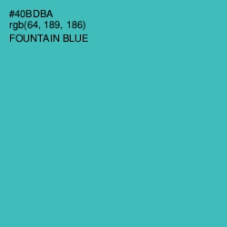 #40BDBA - Fountain Blue Color Image