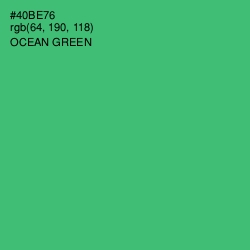 #40BE76 - Ocean Green Color Image