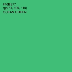 #40BE77 - Ocean Green Color Image