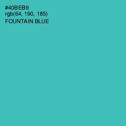 #40BEB9 - Fountain Blue Color Image