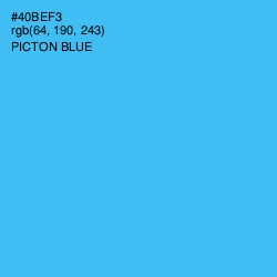 #40BEF3 - Picton Blue Color Image