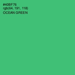 #40BF76 - Ocean Green Color Image