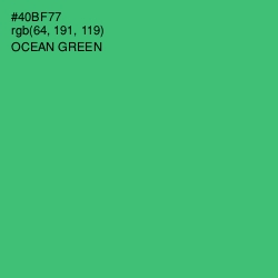 #40BF77 - Ocean Green Color Image