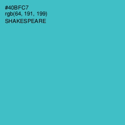 #40BFC7 - Shakespeare Color Image