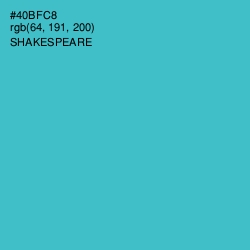 #40BFC8 - Shakespeare Color Image