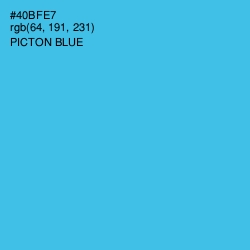 #40BFE7 - Picton Blue Color Image