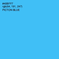 #40BFF7 - Picton Blue Color Image