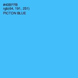 #40BFFB - Picton Blue Color Image