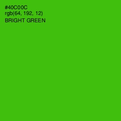 #40C00C - Bright Green Color Image