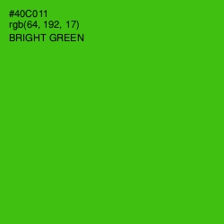 #40C011 - Bright Green Color Image