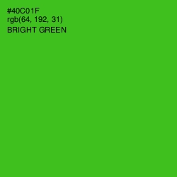 #40C01F - Bright Green Color Image