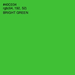 #40C034 - Bright Green Color Image