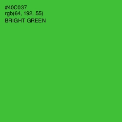 #40C037 - Bright Green Color Image