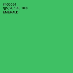 #40C064 - Emerald Color Image