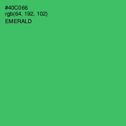 #40C066 - Emerald Color Image