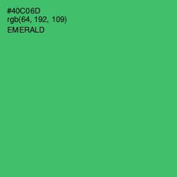 #40C06D - Emerald Color Image