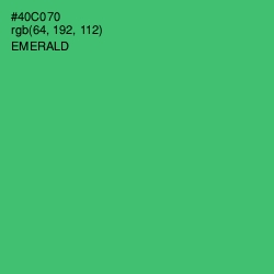 #40C070 - Emerald Color Image
