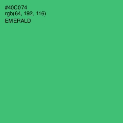 #40C074 - Emerald Color Image